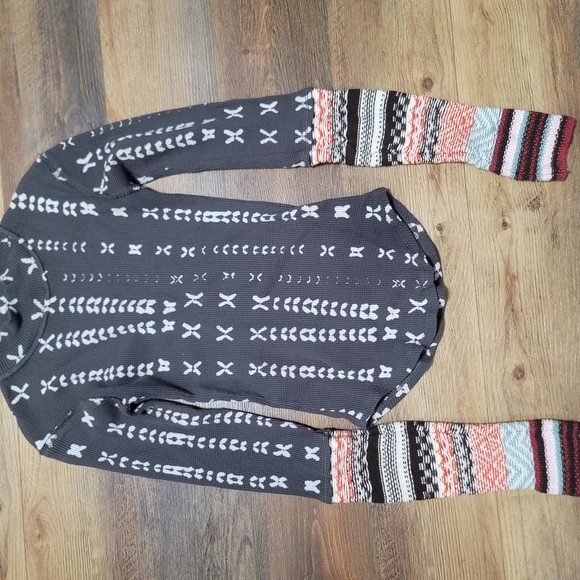 Free People We The Free Wonderful Swit Thermal Top Grey XS EUC - Picture 3 of 14